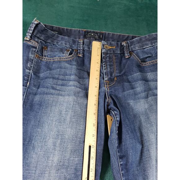 Lucky Brand Jeans Size 8 Womens Blue Stretch Medium Wash Mid Rise Sweet Crop - Picture 8 of 13